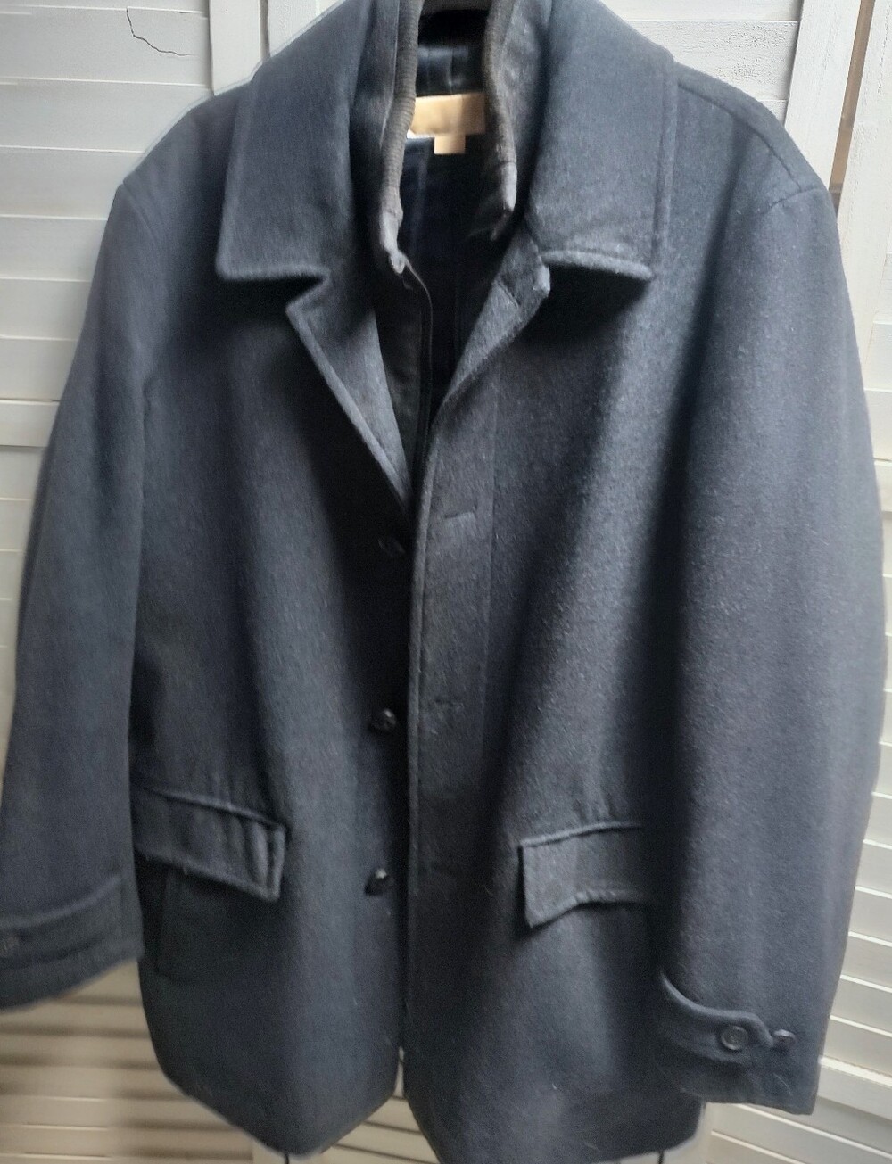 Michael Kors Men's Grey Wool Blend Coat Size L